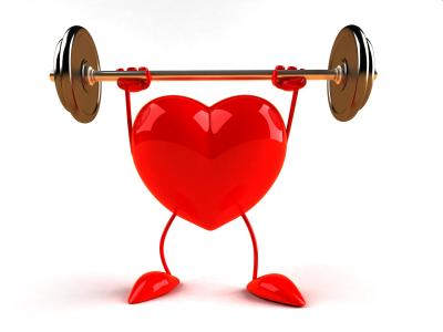 Fitness heart cliparts.