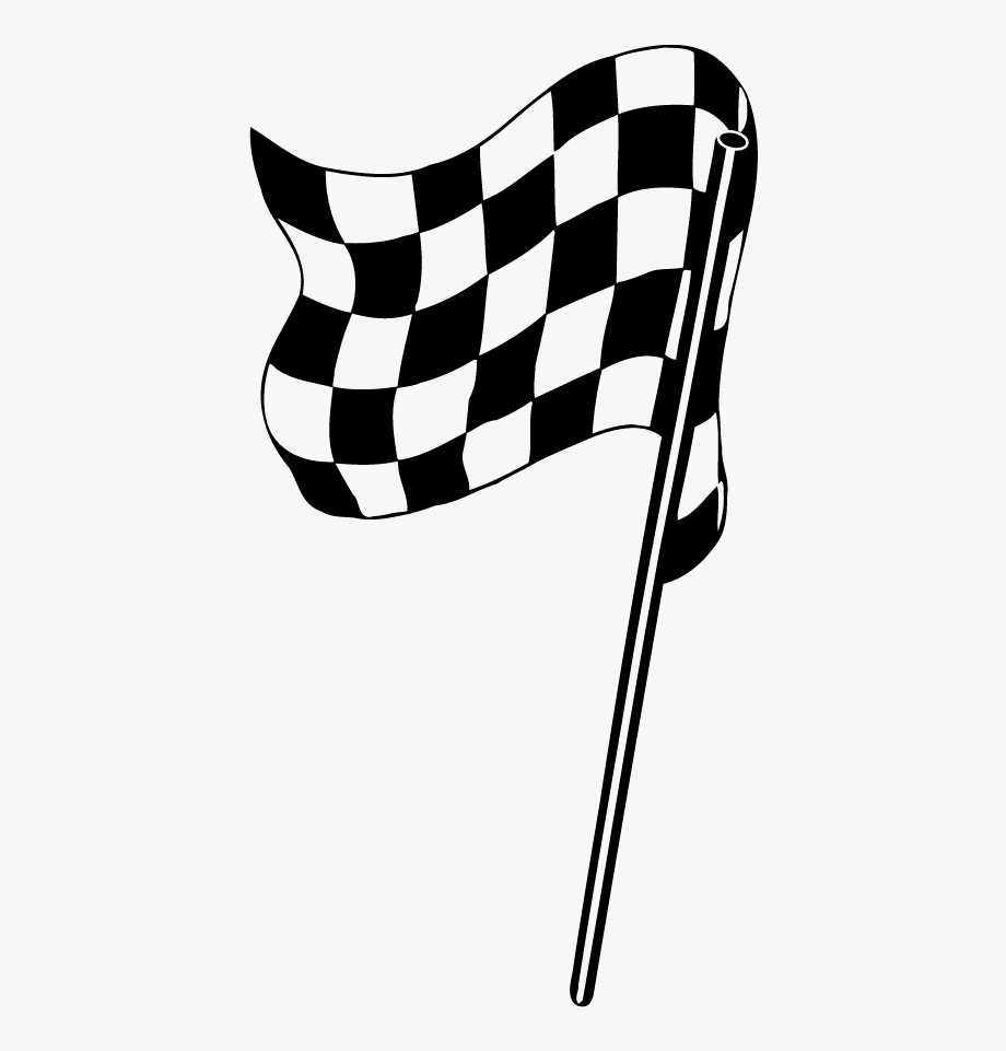 Drawing racing flag.