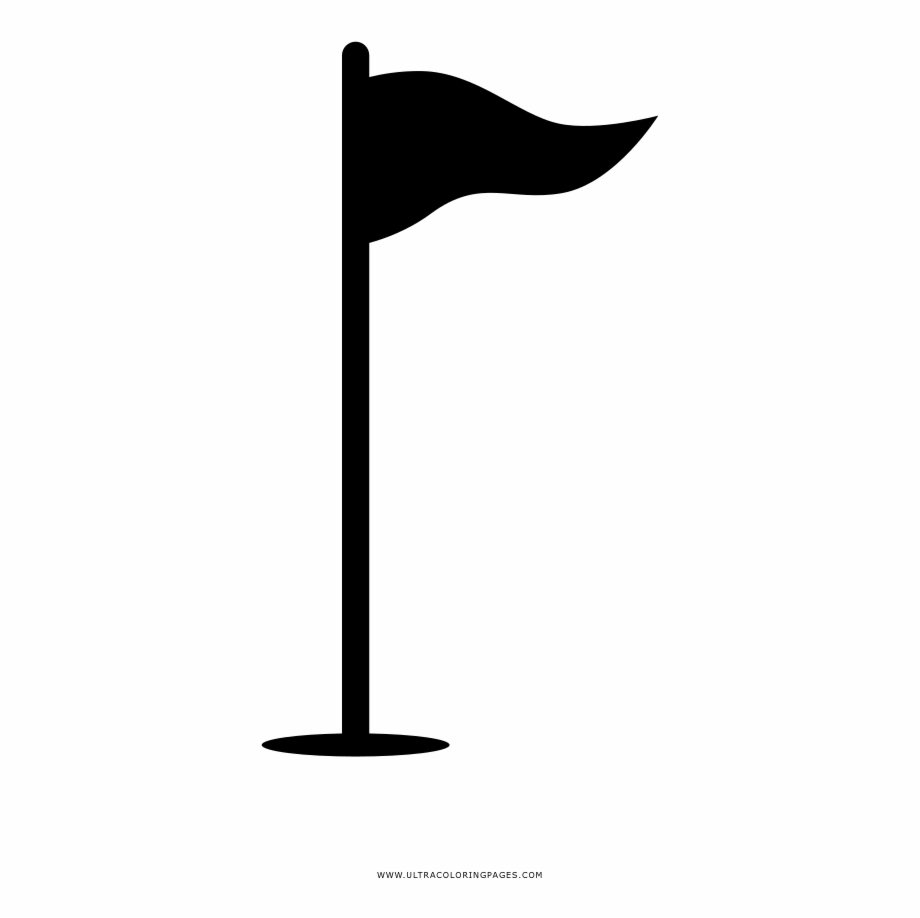 Golf Flag Coloring Page