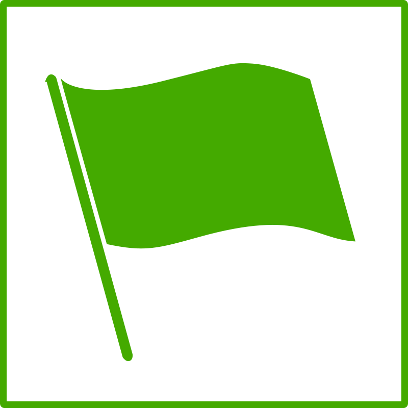 flag clipart green