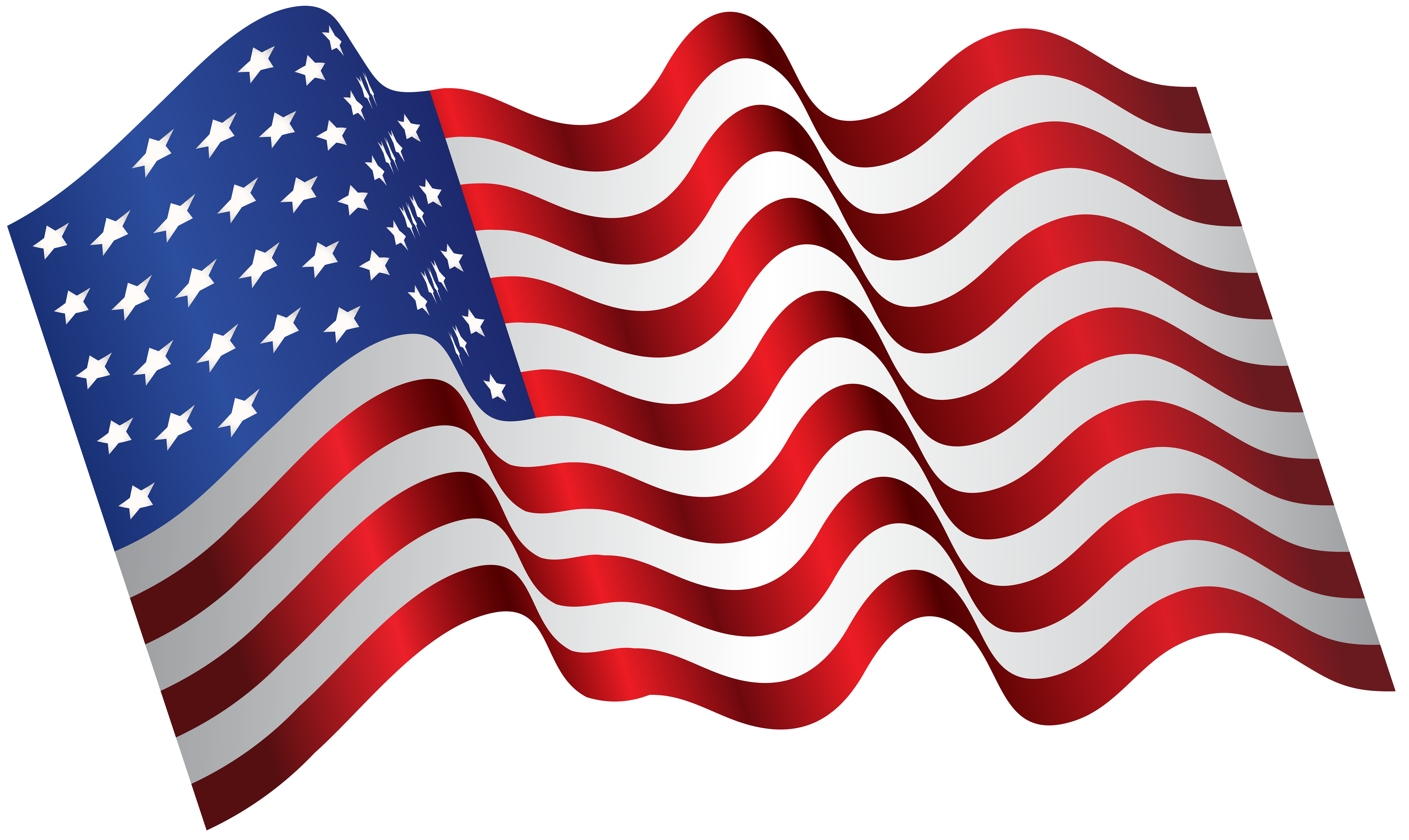USA America Waving Flag PNG Clip Art Image