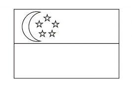 Image result for singapore flag clipart black and white