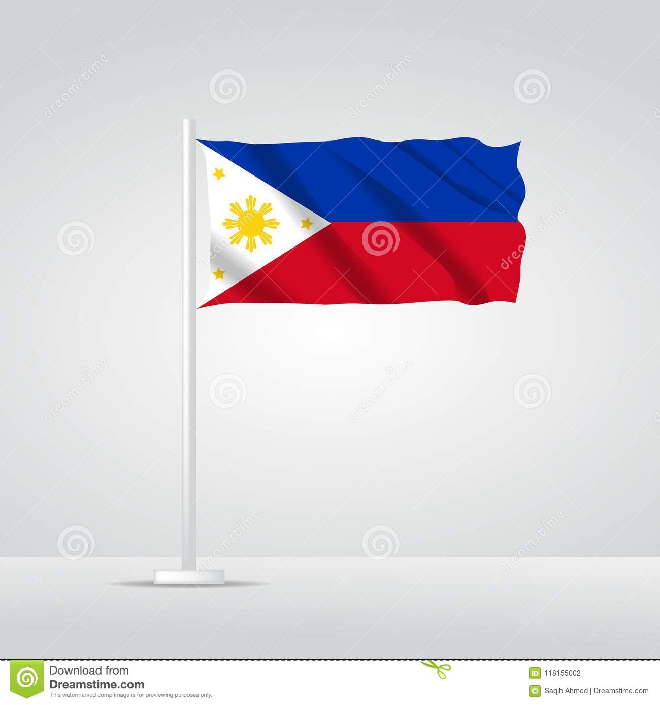 School with philippine flag clipart