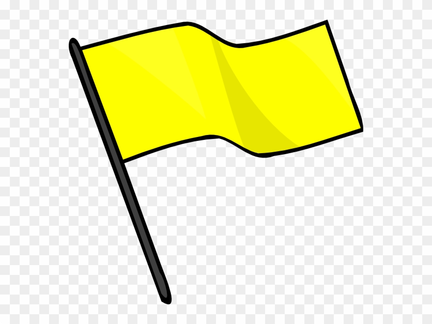 Yellow flags clipart.