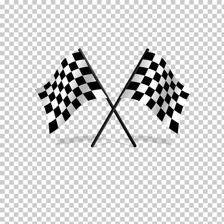 Racing flags , Creative black and white checkered flag, two