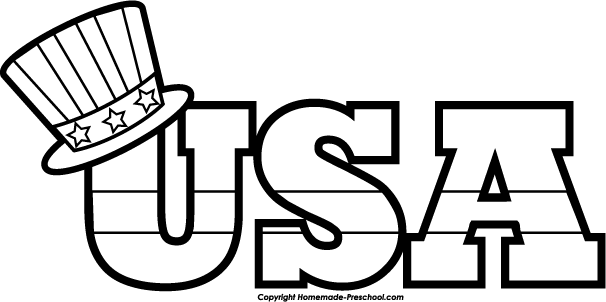 4th Of July Clipart Black And White