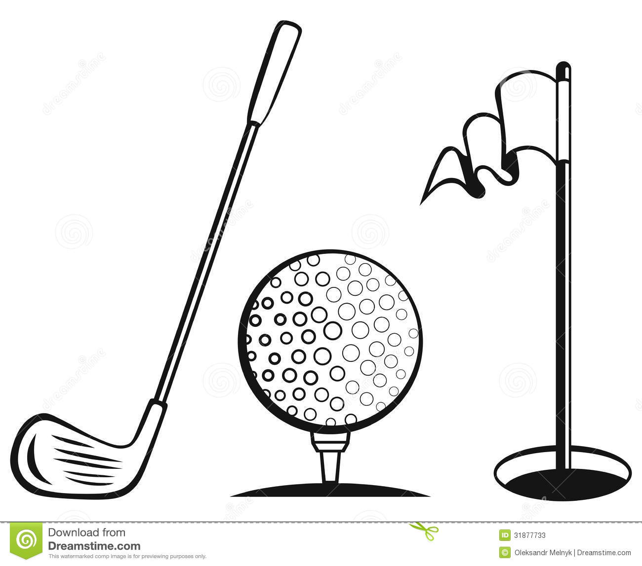 Golf Flag Clip Art