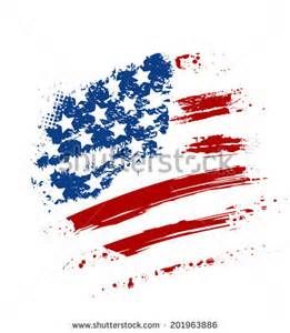 Black and White American Flag Splatter