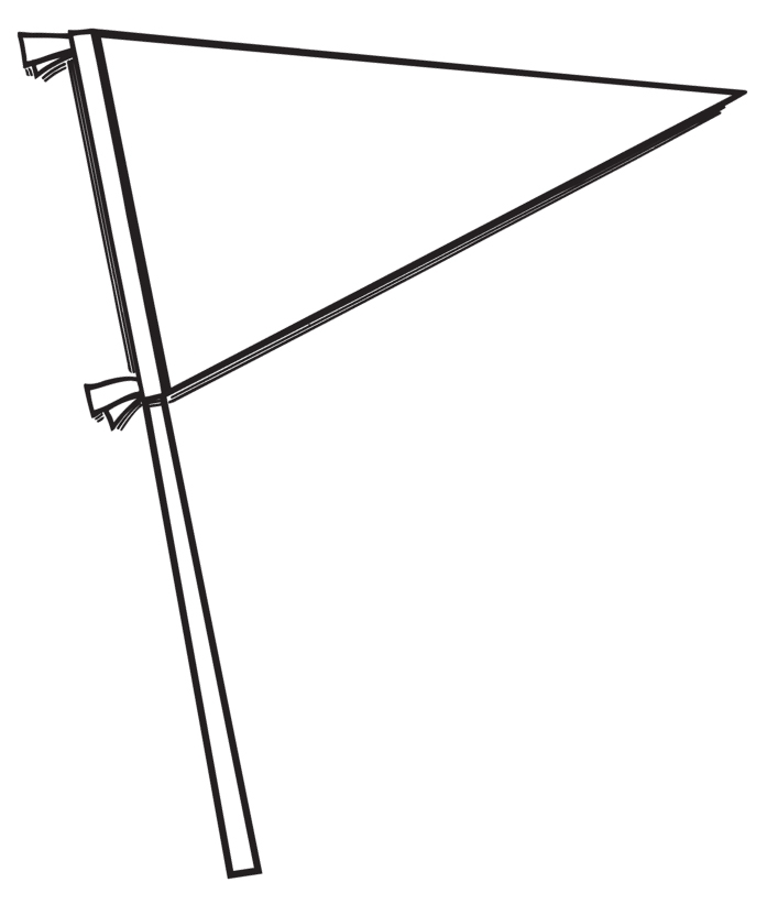 Triangle Flag Clipart Black And White