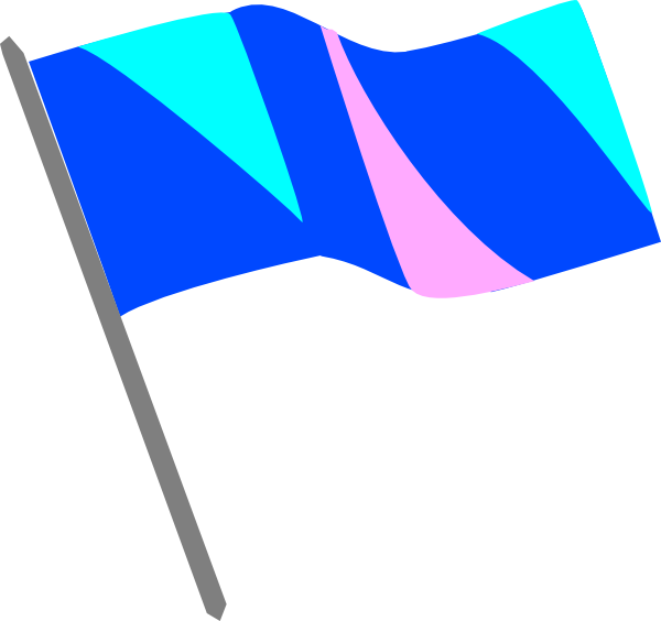 Blue Pink And Turq Flag Clip Art at Clker