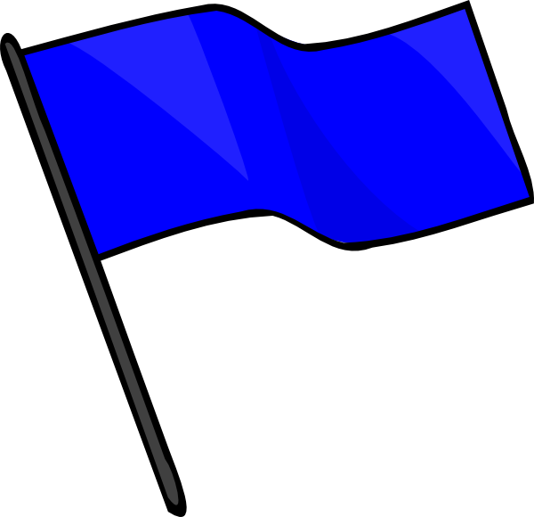 Blue flag clip.
