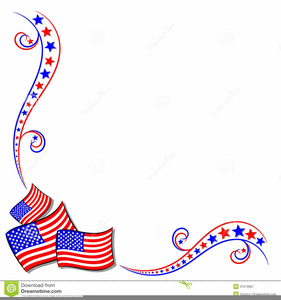 Free Clipart Border American Flags