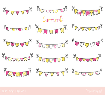 Cute doodle bunting.
