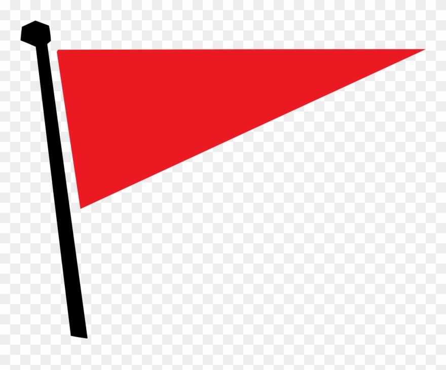Red Flag Triangle Pennon Banner
