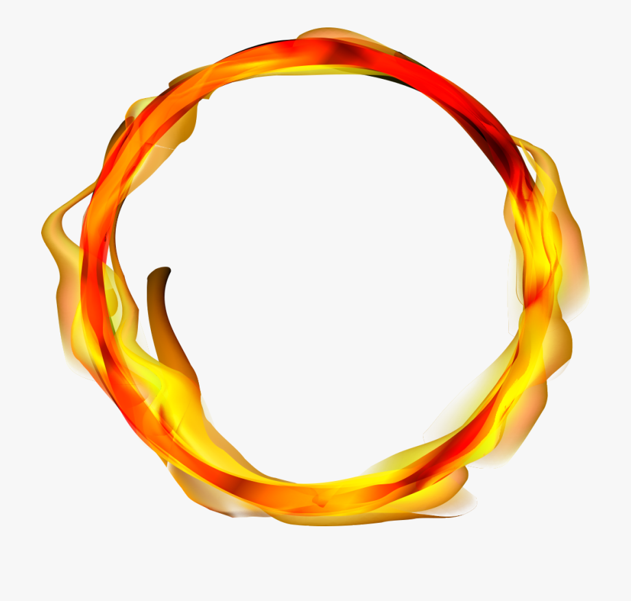 Fire ring vector.