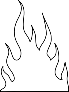 Fire Flames Clipart Black And White