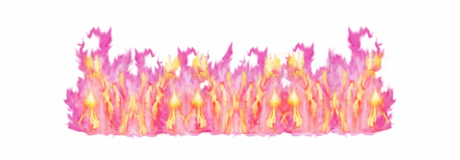 Flames fire pink.