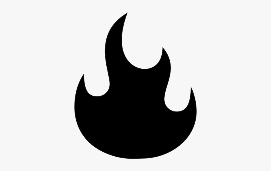 Flame clipart silhouette.