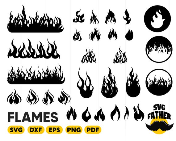 FLAMES SVG, fire svg, flame svg, calgary flames svg, flames