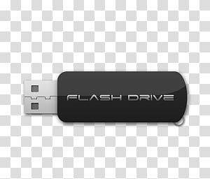 USB Icon, , black flash drive illustration transparent