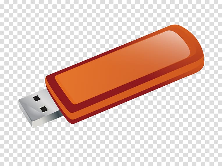 USB flash drive , Orange USB flash drive transparent