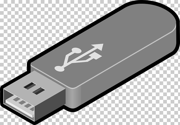 Laptop USB Flash Drives , USB, gray USB flash drive PNG