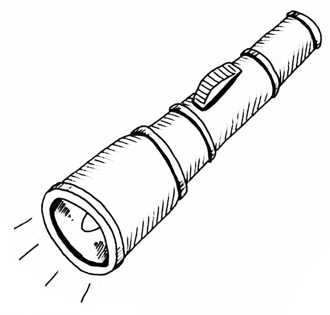 Free Flashlight Clipart Black And White, Download Free Clip