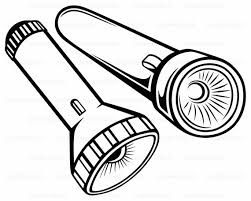 Image result for black and white flashlight clipart