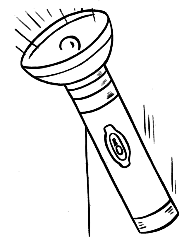 Coloring pages flashlight.