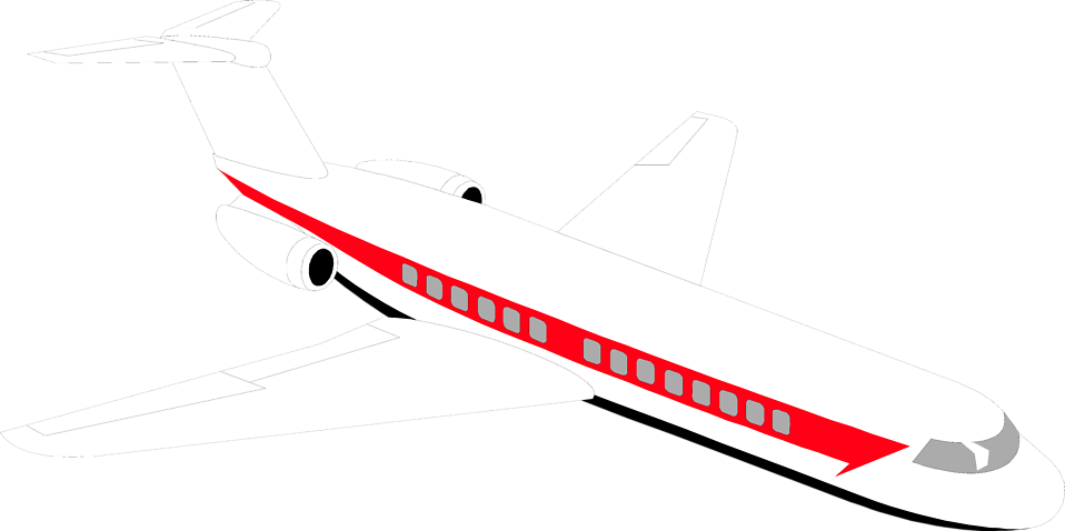 Flying clipart passenger plane, Flying passenger plane