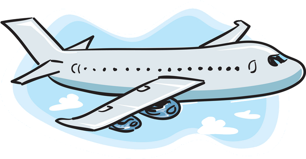 Airplane clipart background.