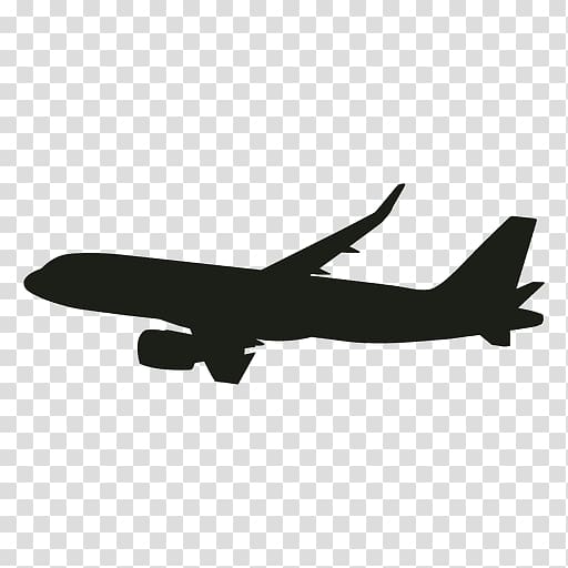 Silhouette of plane , Aircraft Flight Airplane Airliner