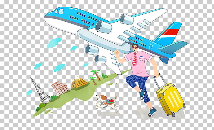 Airplane Travel Flight, Aircraft travel map PNG clipart