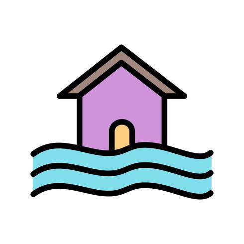 Flood symbol vector.