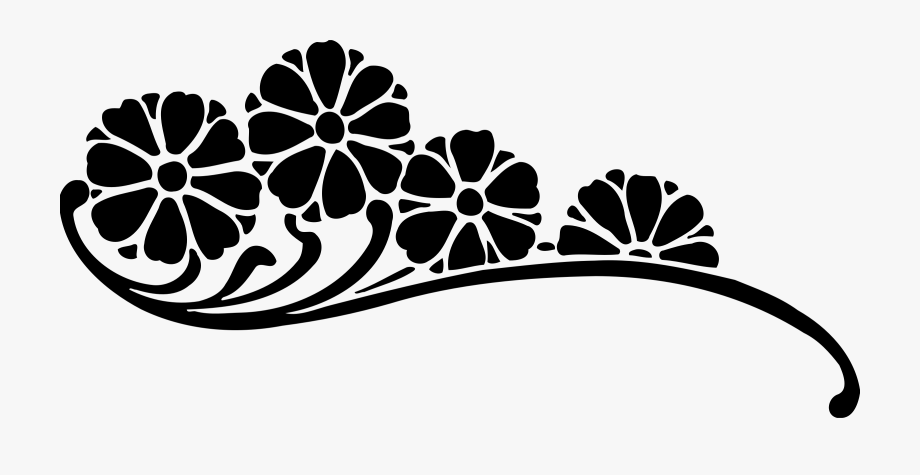 Black And White Flower Png