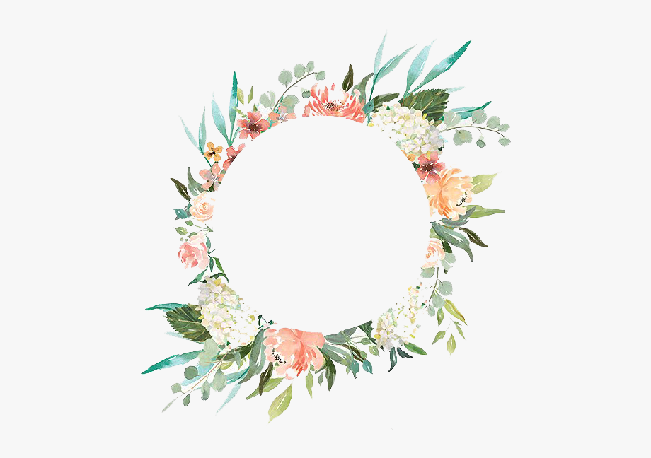 Watercolor wreath with.