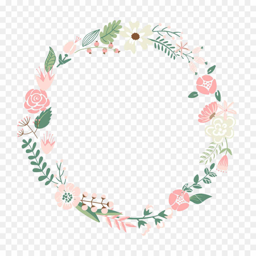 Floral circle frame.