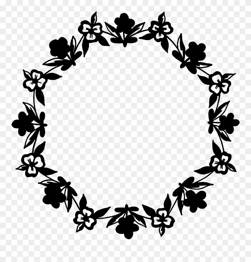 Circle floral frame.