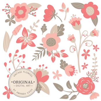 Premium Vintage Floral Clipart