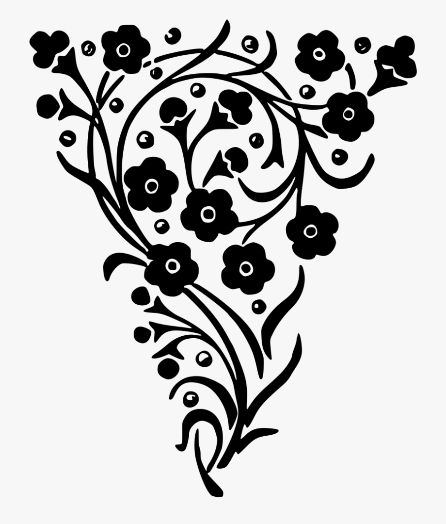 Floral Design Decorative Arts Flower Black And White