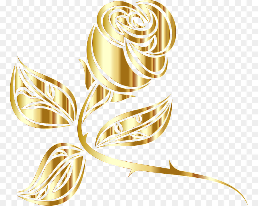 Rose Gold Flower clipart