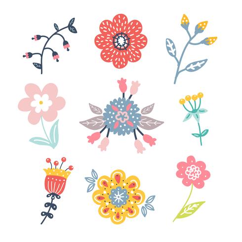 Hand Drawn Flower Clipart Pack