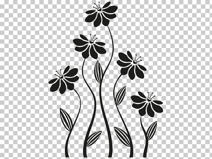 Floral design Silhouette Flower, Silhouette PNG clipart