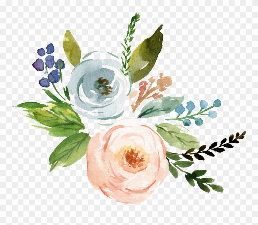 Fine Watercolor Flower Transparent