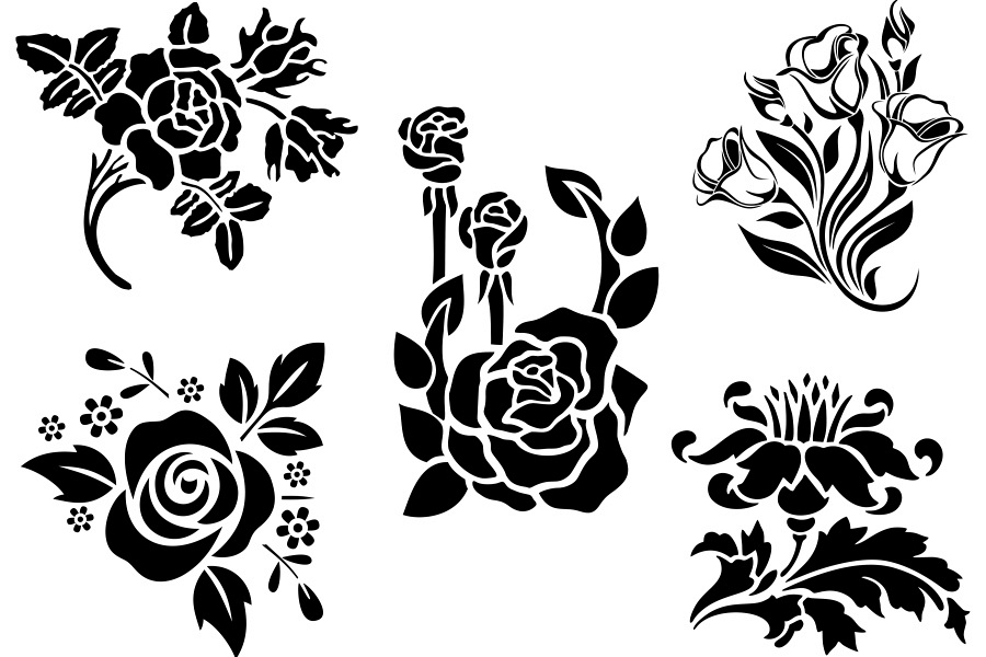 SVG and PNG cutting files, Floral Design, Clipart, Vector, SVG, PNG,  Wreaths, Frames, Elements