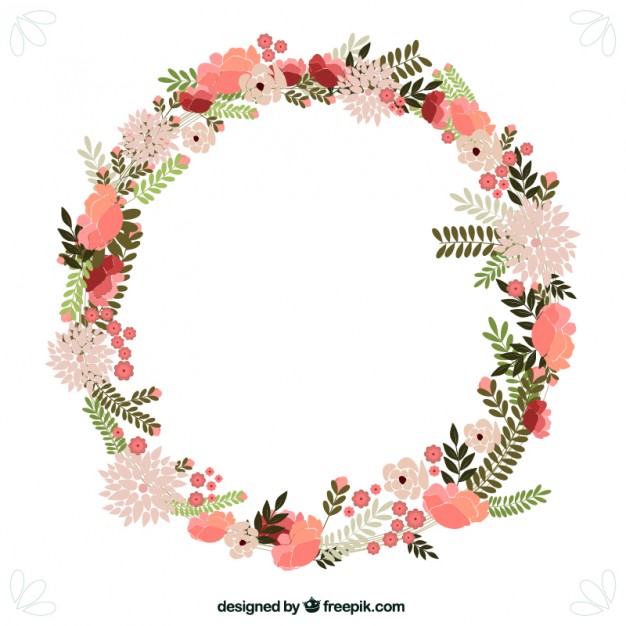 Floral wreath png.