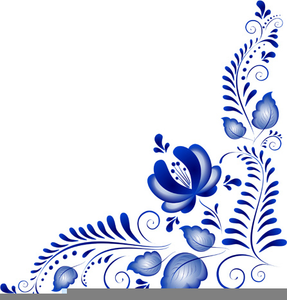 Blue Flourish Clipart