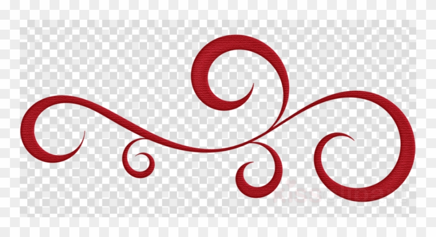 Red flourish png.