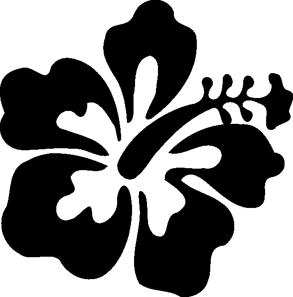 Hibiscus Flower Clipart Black And White Hibiscus Clip Art At