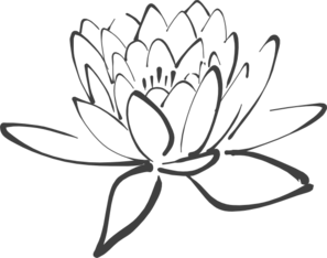 Clip Art Black And White Lotus Flower Clipart